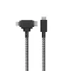 USB-C į USB-C / Lightning laidas Native Union Belt Cable Duo, 1,5 m, žalias