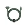 USB-C į USB-C / Lightning laidas Native Union Belt Cable Duo, 1,5 m, žalias