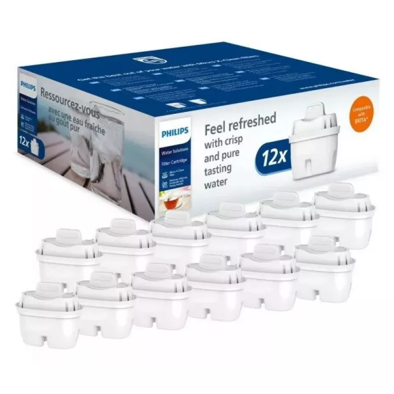 Vandens filtro kasetė Philips AWP213/10 – Micro Xclean keitimo kasetė, 12 vnt. pakuotė