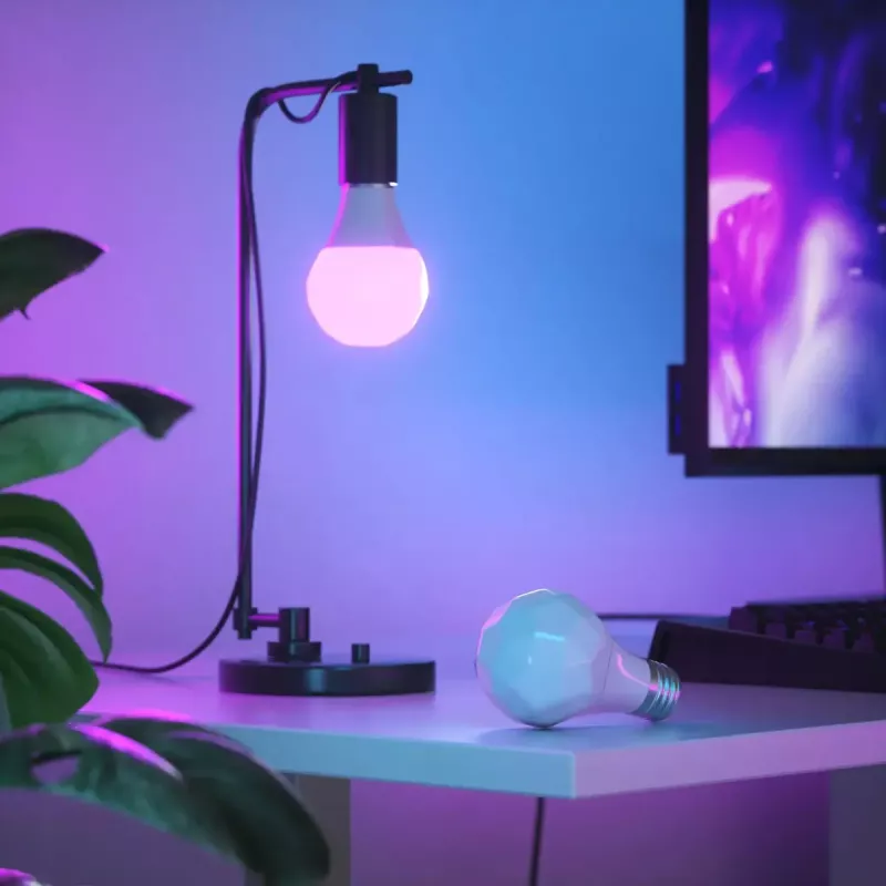Išmani lemputė Nanoleaf NF080B02-3A19B – belaidė LED lemputė su Wi‑Fi valdymu