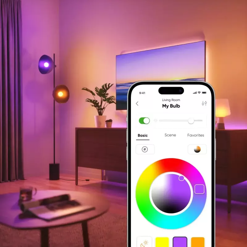 Išmani lemputė Nanoleaf NF080B02-3A19B – belaidė LED lemputė su Wi‑Fi valdymu