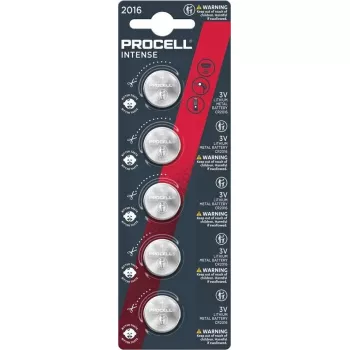 Duracell Procell CR2016 ličio moneta baterija, 3V, pakuotė po 5 vnt.
