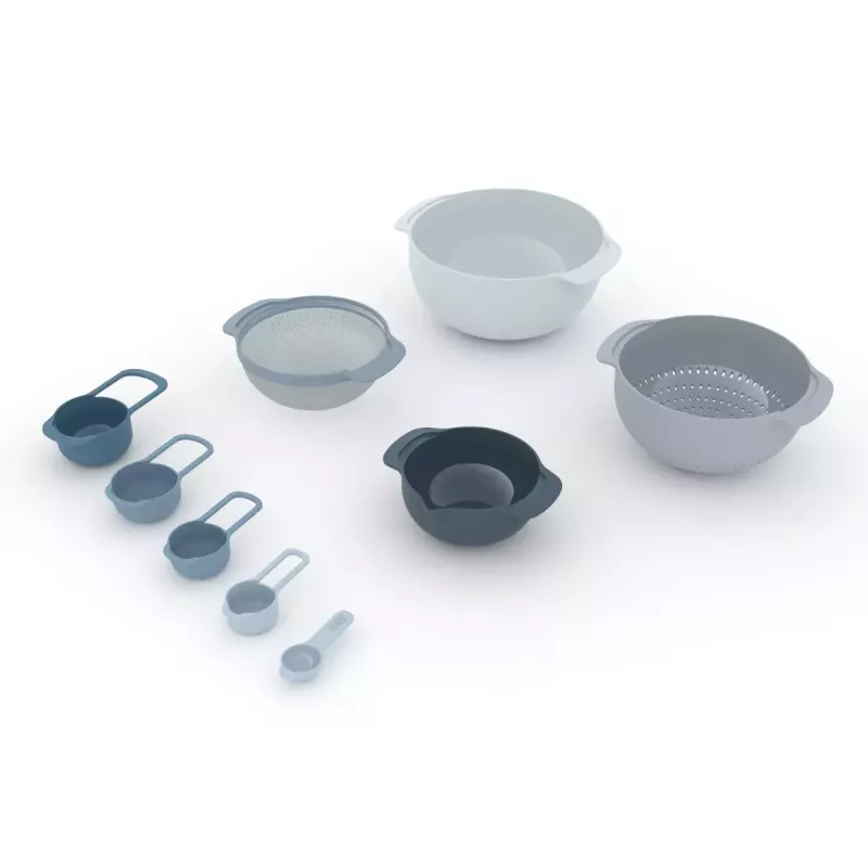 Rinkinys Joseph Joseph Nest Stackable Blue Grey 4.5L dubuo 1.65L sietelis