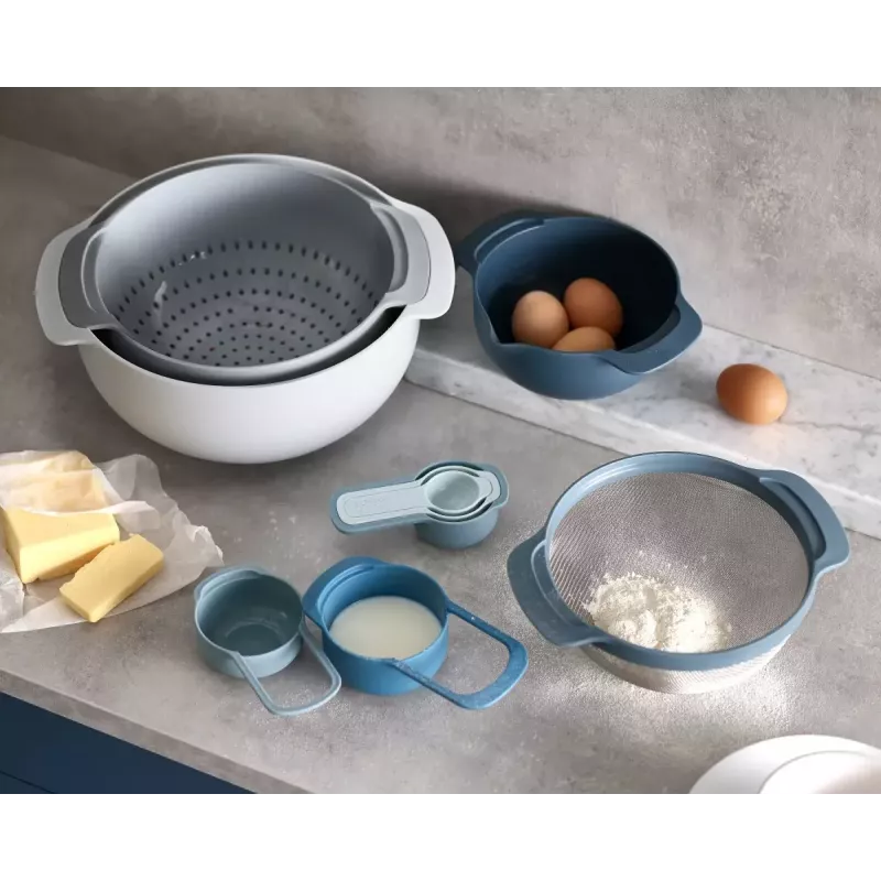 Rinkinys Joseph Joseph Nest Stackable Blue Grey 4.5L dubuo 1.65L sietelis