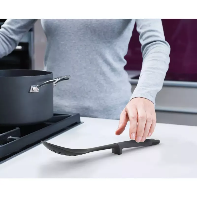 Joseph Joseph Elevate 6 dalių pilkos spalvos virtuvės įrankių rinkinys su besisukančiu stovu, atsparus karščiui iki 270°C