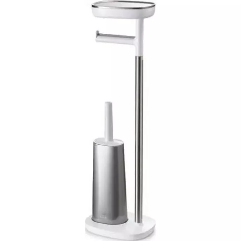 Joseph Joseph EasyStore SST 70519 tualetinio popieriaus laikiklio ir šepetėlio rinkinys, nerūdijančio plieno apdaila