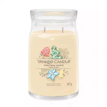 Yankee Candle Signature Christmas Cookie didelis stiklinis žvakė, 567 g