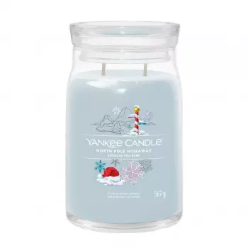 Yankee Candle North Pole Hideaway mėlynas vaškinis 157 mm 567 g