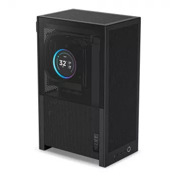 PC korpusas NZXT H2 Flow Small Form Factor (SFF) — Mini-ITX, 2x 2,5 colio vietos, grūdintas stiklas, juodas, 181×263×435 mm
