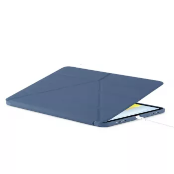 Dėklas su atverčiamu dangteliu PIPETTO P052-51-V, skirtas iPad 10th Gen (10,9 colio) – mikropluoštas ir TPU, 5 padėčių stovas