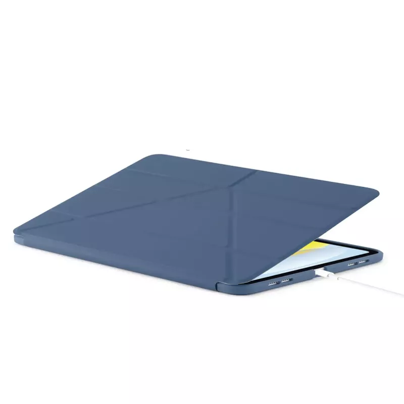 Dėklas su atverčiamu dangteliu PIPETTO P052-51-V, skirtas iPad 10th Gen (10,9 colio) – mikropluoštas ir TPU, 5 padėčių stovas