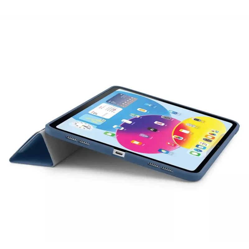 Dėklas su atverčiamu dangteliu PIPETTO P052-51-V, skirtas iPad 10th Gen (10,9 colio) – mikropluoštas ir TPU, 5 padėčių stovas