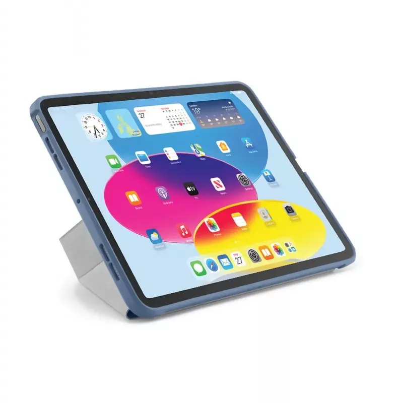 Dėklas su atverčiamu dangteliu PIPETTO P052-51-V, skirtas iPad 10th Gen (10,9 colio) – mikropluoštas ir TPU, 5 padėčių stovas