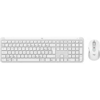 Logitech MK950 Signature Slim belaidė klaviatūra ir pelė, RF Wireless + Bluetooth, QWERTY danų/suomių/norvegų/švedų, balta