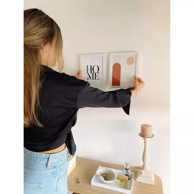 Vieno nuotraukos rėmelis Deknudt S66KF1 P1 Baltas MDF Stiklas Medis 30x40