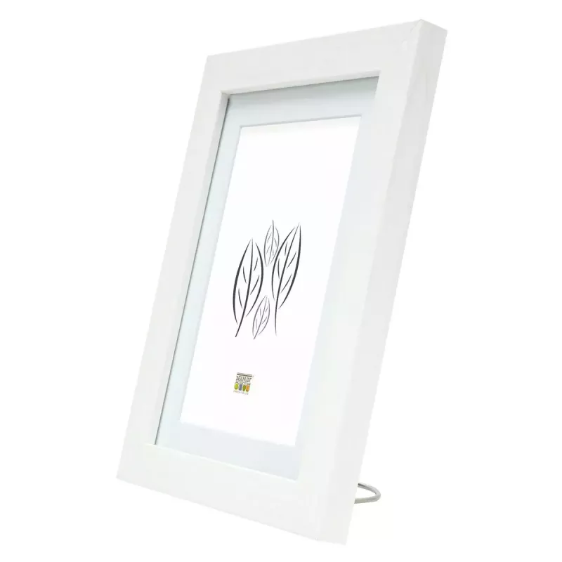 Vieno nuotraukos rėmelis Deknudt S66KF1 P1 Baltas MDF Stiklas Medis 30x40