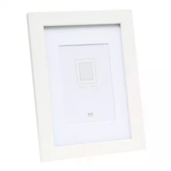 Vieno nuotraukos rėmelis Deknudt S66KF1 P1 Baltas MDF Stiklas Medis 30x40