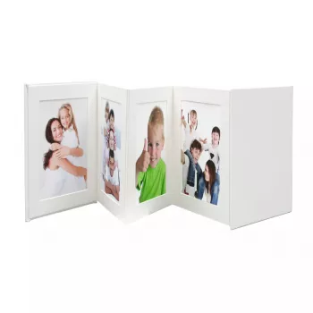 Fotoalbumas Deknudt Leporello Baltas 8 lapai 10x15 cm