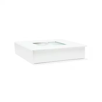 Foto dėžutė Deknudt S66DJ4 balta, dirbtinė oda, 130 mm