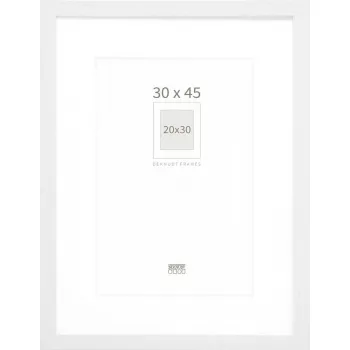 Foto rėmelis Deknudt S66KD1 P1 30x45 medinis sidabrinis su paspartu
