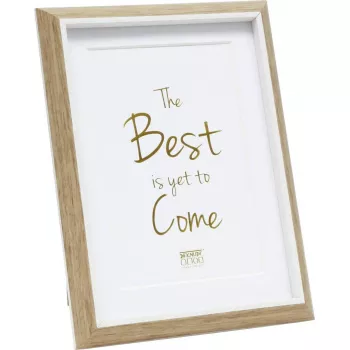 Foto rėmelis Deknudt Resin Frame S46WG4 P1 13x18 cm Nature White su pasepartu