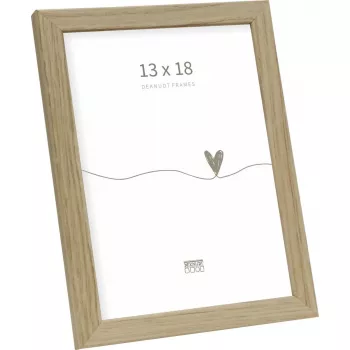 Deknudt S47CJ1 13x18 cm ąžuolinis nuotraukų rėmelis – tvirtas natūralaus medžio portretinis rėmas