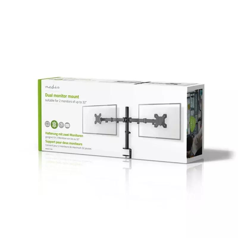 Monitorio laikiklis Nedis MMDOS110BK 81,3 cm 32 colių stalas Juodas