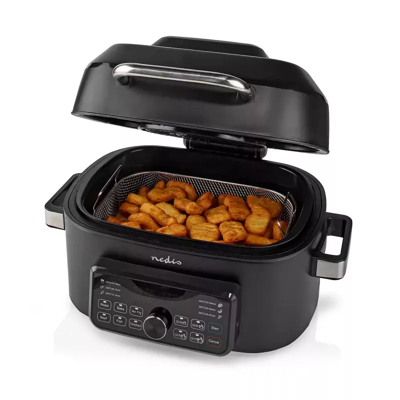 Karšto oro gruzdintuvė Nedis KAAFG600BK 6 L 1660 W Juoda