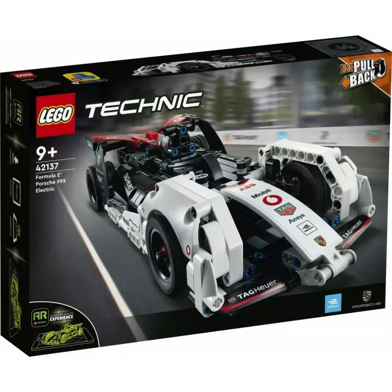 LEGO konstruktoriaus rinkinys Formulė E Porsche 99X Electric modelis 42137 – statybinis žaislas