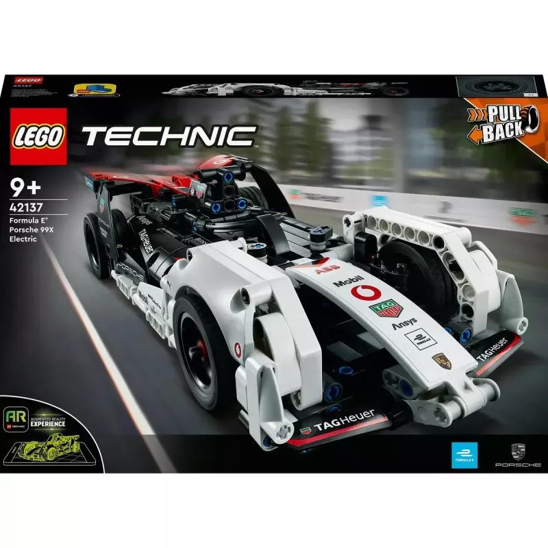 LEGO konstruktoriaus rinkinys Formulė E Porsche 99X Electric modelis 42137 – statybinis žaislas