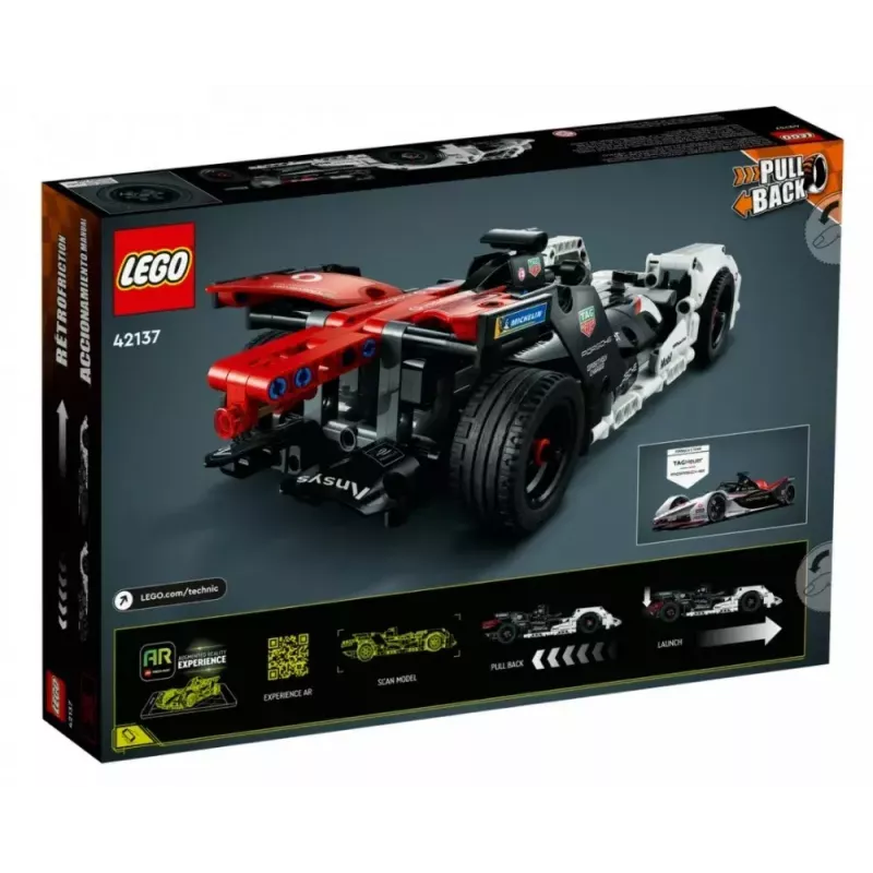 LEGO konstruktoriaus rinkinys Formulė E Porsche 99X Electric modelis 42137 – statybinis žaislas