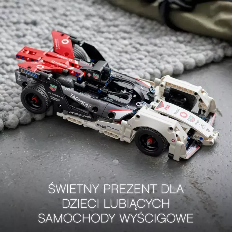 LEGO konstruktoriaus rinkinys Formulė E Porsche 99X Electric modelis 42137 – statybinis žaislas