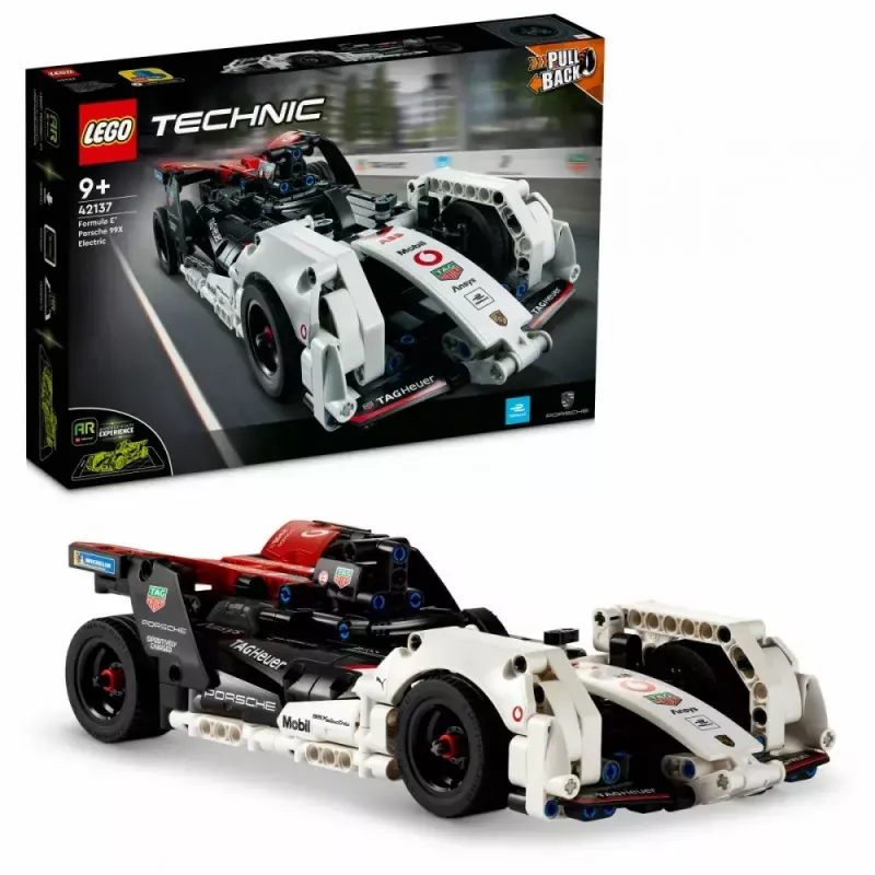 LEGO konstruktoriaus rinkinys Formulė E Porsche 99X Electric modelis 42137 – statybinis žaislas