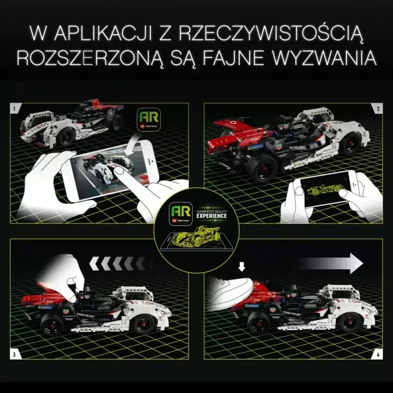 LEGO konstruktoriaus rinkinys Formulė E Porsche 99X Electric modelis 42137 – statybinis žaislas