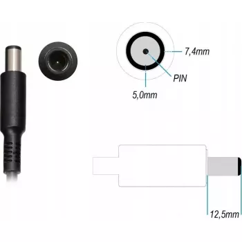 Maitinimo adapteris Dell NRFT6 90W nešiojamiesiems kompiuteriams, pakaitinis maitinimo šaltinis 90 W