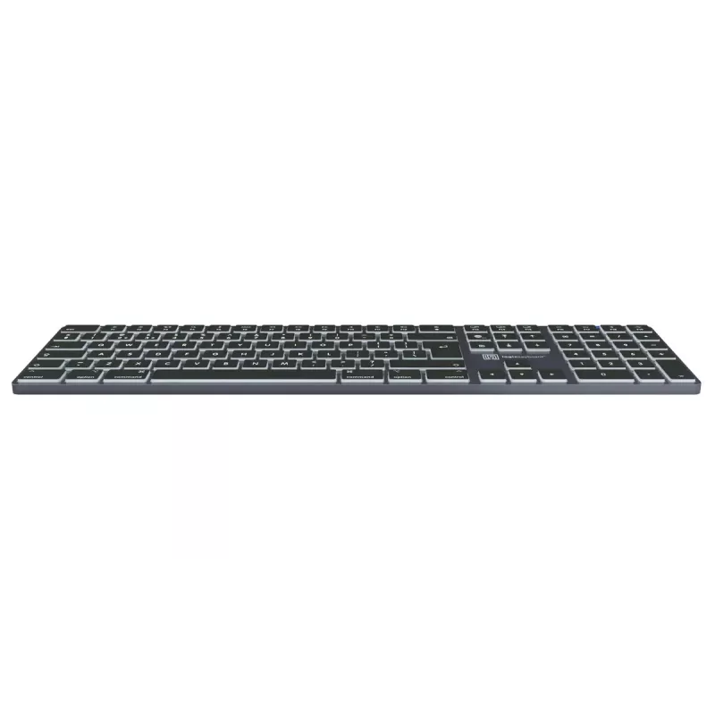 Klaviatūra LogicKeyboard SKB-TM-UK pilno dydžio USB + Bluetooth, QWERTY JK anglų, titano spalvos