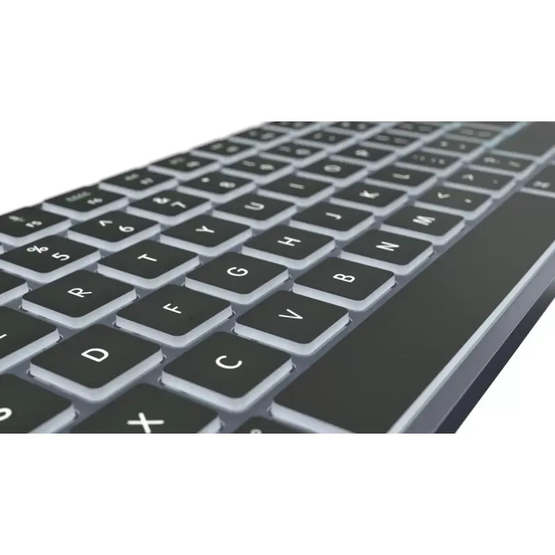 Klaviatūra LogicKeyboard SKB-TM-UK pilno dydžio USB + Bluetooth, QWERTY JK anglų, titano spalvos