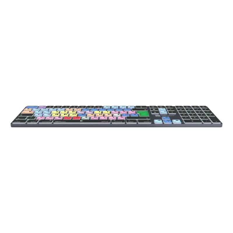 Pilno dydžio Bluetooth klaviatūra LogicKeyboard LKB-MCOM4-TM – QWERTY vokiškas išdėstymas, 109 klavišai, pilka titano spalva