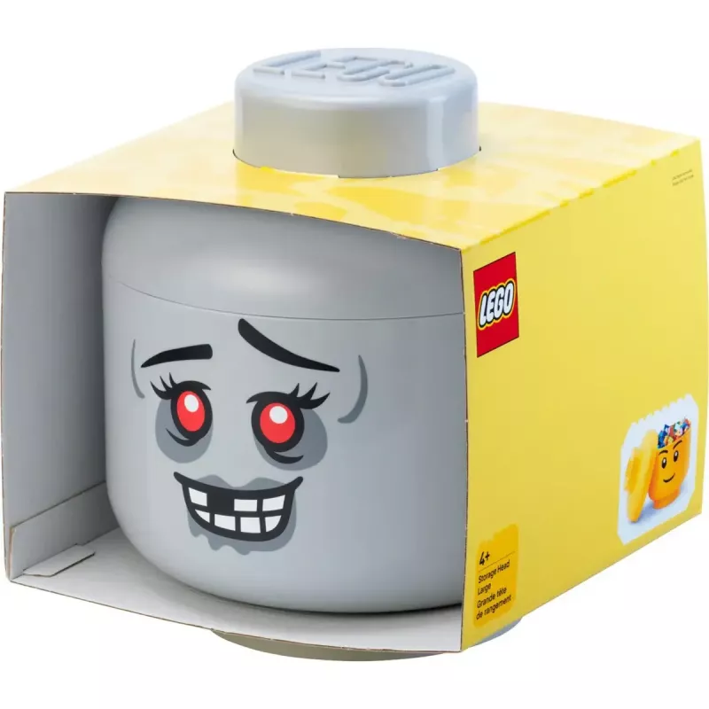 Didelė LEGO suderinama dėžutė „Zombie“ – Storage Head Large by room copenhagen (pilka)