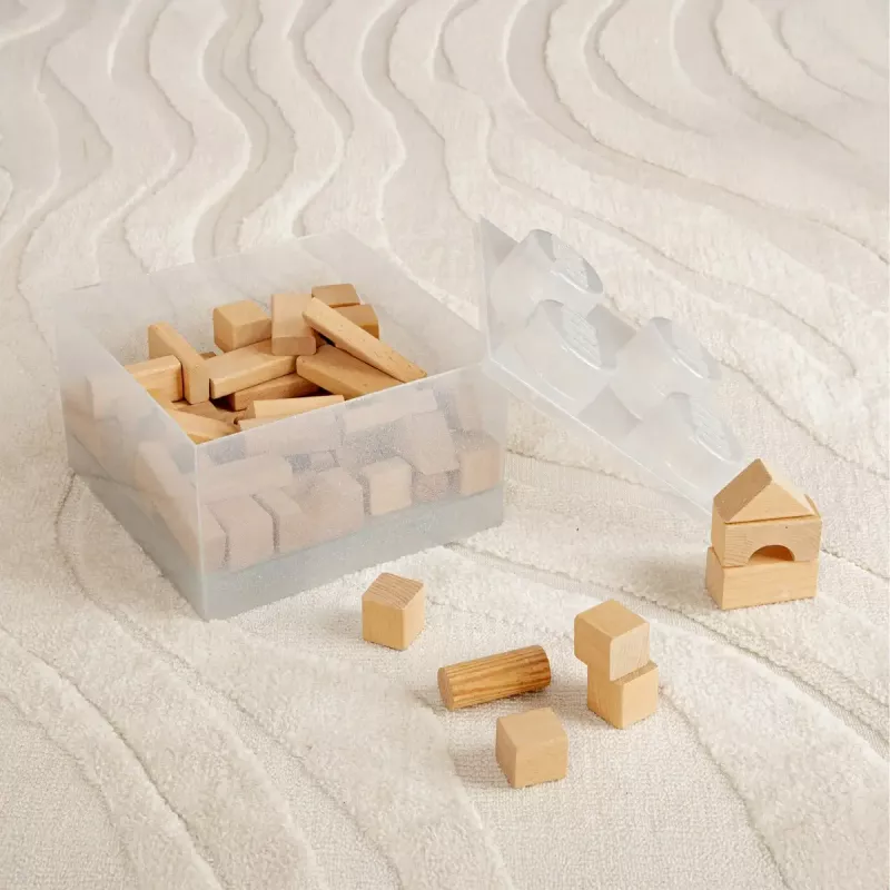 room copenhagen Storage Brick 4 Top Lid Glitter – permatoma LEGO tipo dėžutė su blizgučiais, 4 kauburėliai