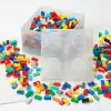 room copenhagen Storage Brick 4 Top Lid Glitter – permatoma LEGO tipo dėžutė su blizgučiais, 4 kauburėliai