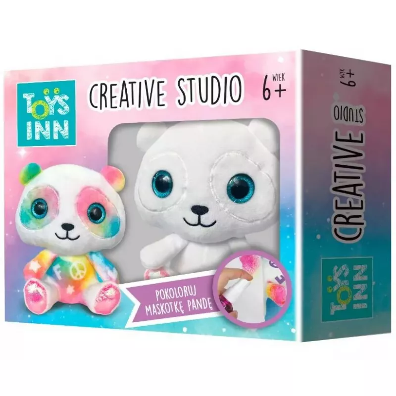 Kūrybinis rinkinys Stnux Creative Studio – pliušinis panda žaislas spalvinimui, rankdarbių rinkinys STN7878