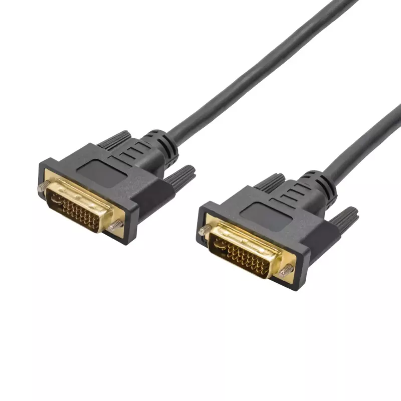 Akyga AK-AV-02 DVI-I Dual Link kabelis 24+5 kontaktų, 1,8 m, juodas