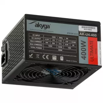 Akyga AK-U4-400 Ultimate 400 W ATX maitinimo blokas, 80 PLUS Bronze, aktyvusis PFC, 120 mm ventiliatorius