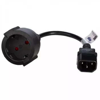 Akyga AK-PC-10A maitinimo adapterio kabelis IEC C14 – Schuko lizdas (CEE 7/3), 10 A, 0,15 m, juodas