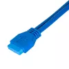 Akyga AK-CA-62 vidinis USB 3.0 adapterio kabelis, 19 kontaktų jungtis į 2 x USB-A lizdus, 0,65 m