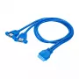 USB ilginimo laidas Akyga AK-CA-62 USB 3.2 Gen 1 65 m 2 x USB 3.0 Mėlynas