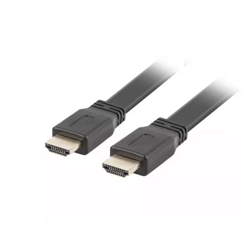 HDMI kabelis LANBERG CA-HDMI-21CU-0030-BK, 3 m, HDMI A tipo kištukas–kištukas, HDMI 2.0, 18 Gbit/s, ARC, auksuoti kontaktai, juodas