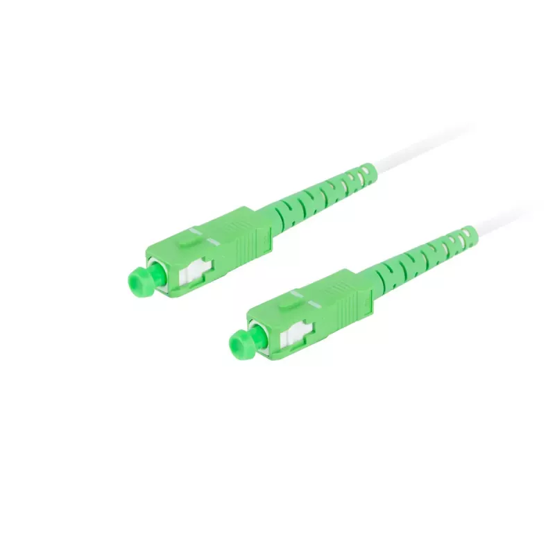 Optinis pluošto kabelis LANBERG FO-SASA-SS21-0100-WH 10 m, G.657.A2, SC–SC, 125 µm, baltas