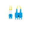 Skiemeninis optinis kabelis LANBERG FO-SULU-SD11-0020-YE, 2 m, G.657.A1, SC į LC, geltonas